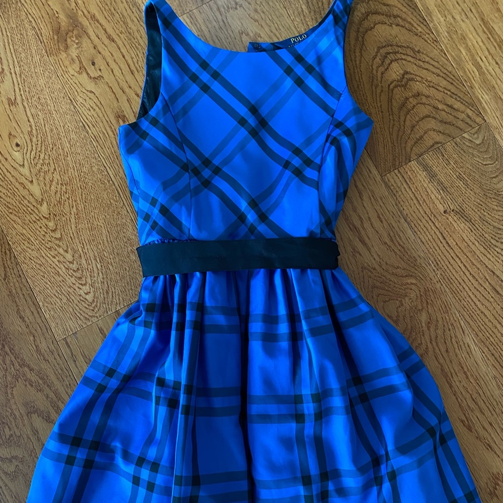 Polo by Ralph Lauren Plaid Fit-and-Flare Dress, size 12.